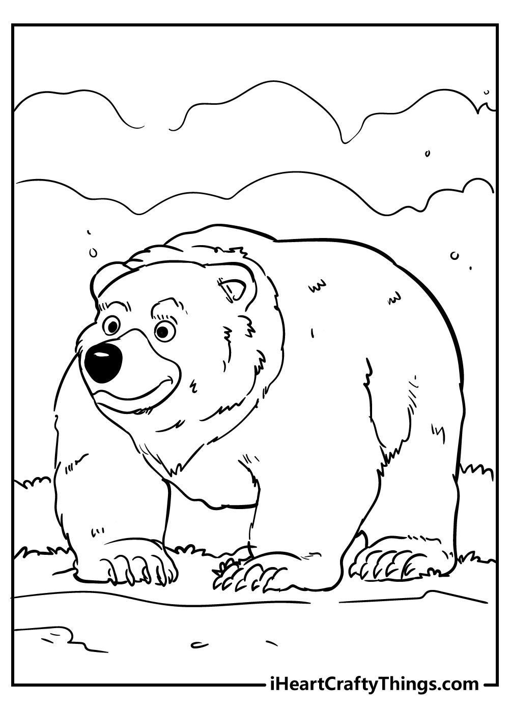 31 Winter Bear Coloring Pages Printable 11