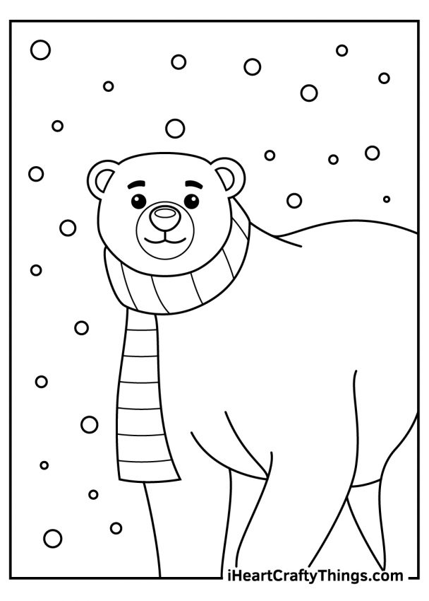 31 Winter Bear Coloring Pages Printable 26