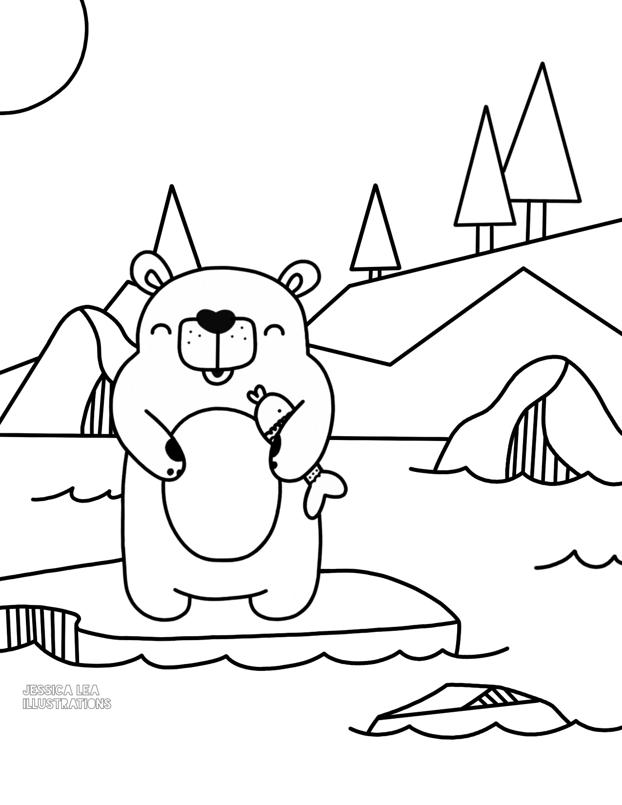 31 Winter Bear Coloring Pages Printable 34