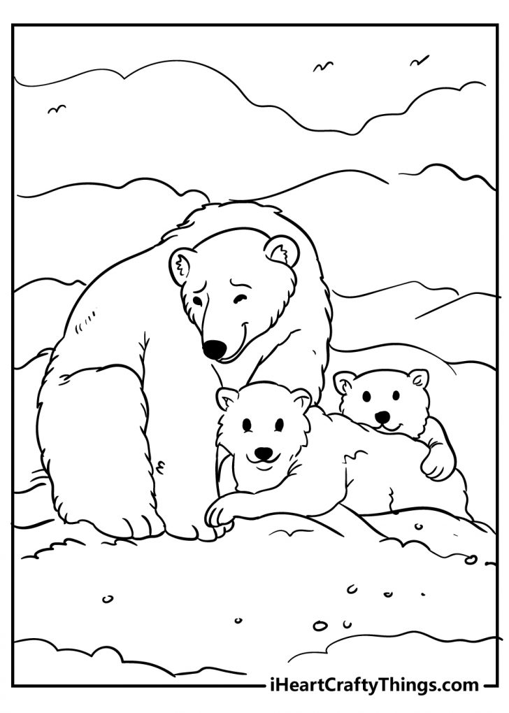 31 Winter Bear Coloring Pages Printable 7