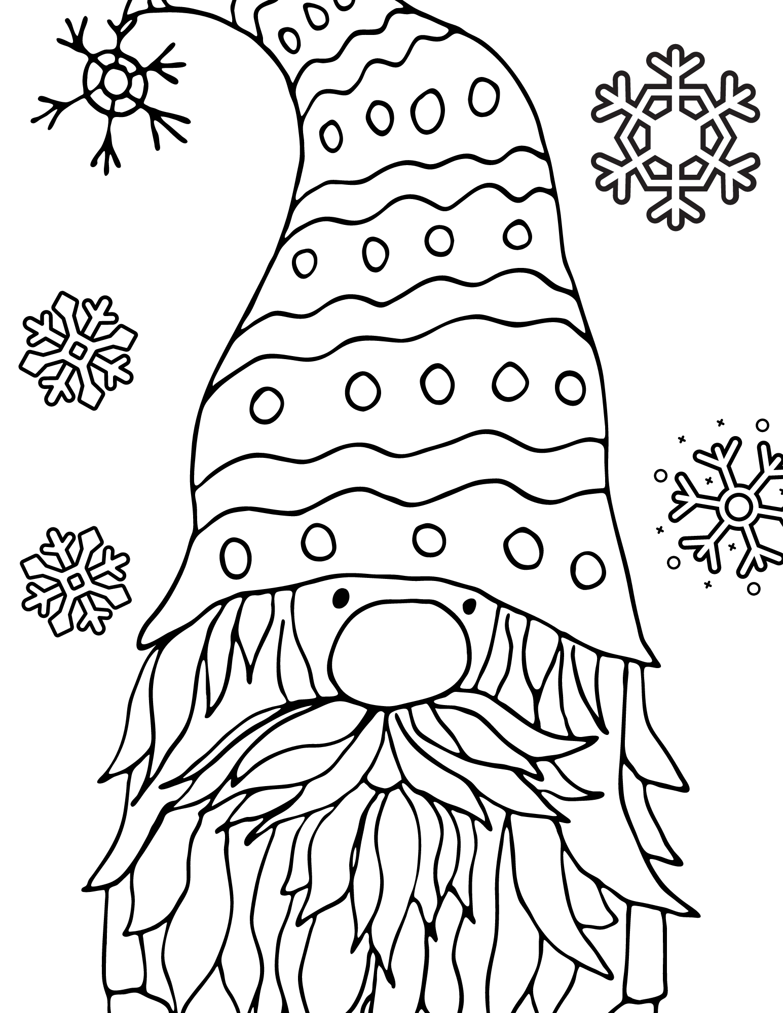 32 Gnome Coloring Pages Printable 1