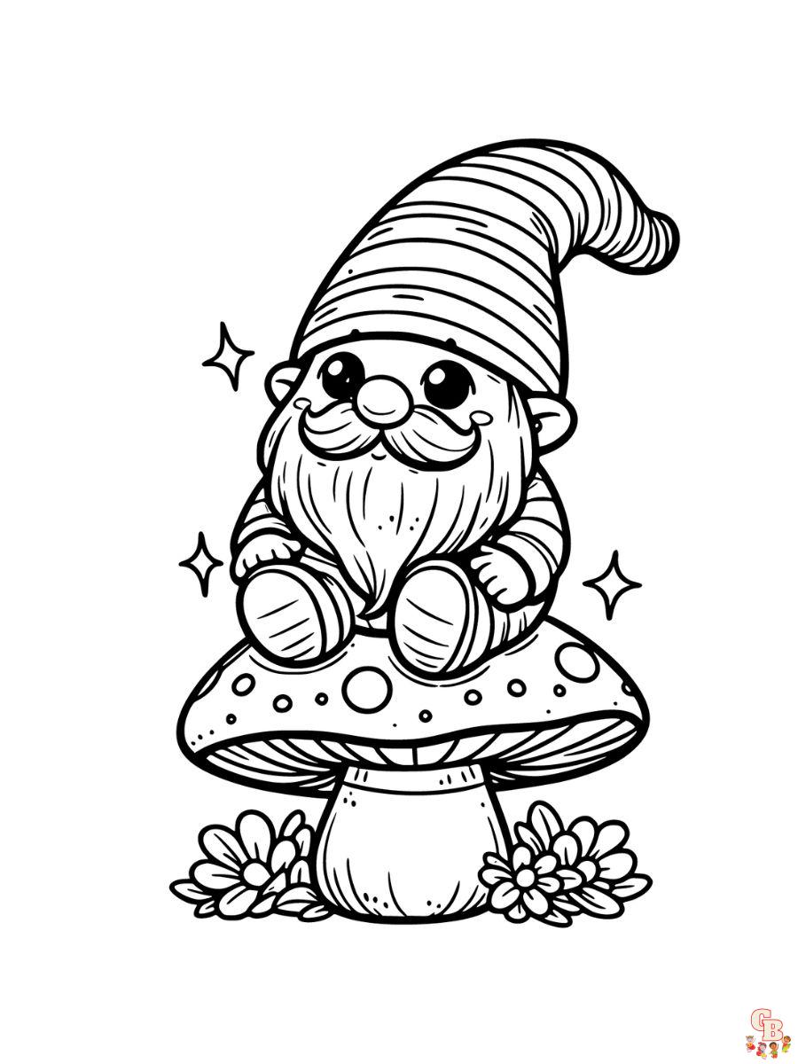 32 Gnome Coloring Pages Printable 2