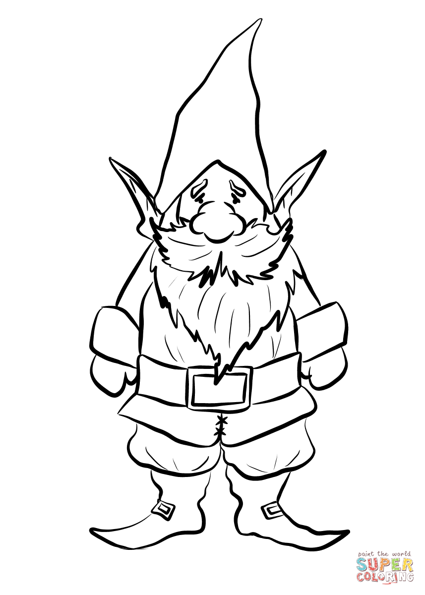 gnome coloring pages printable jpg