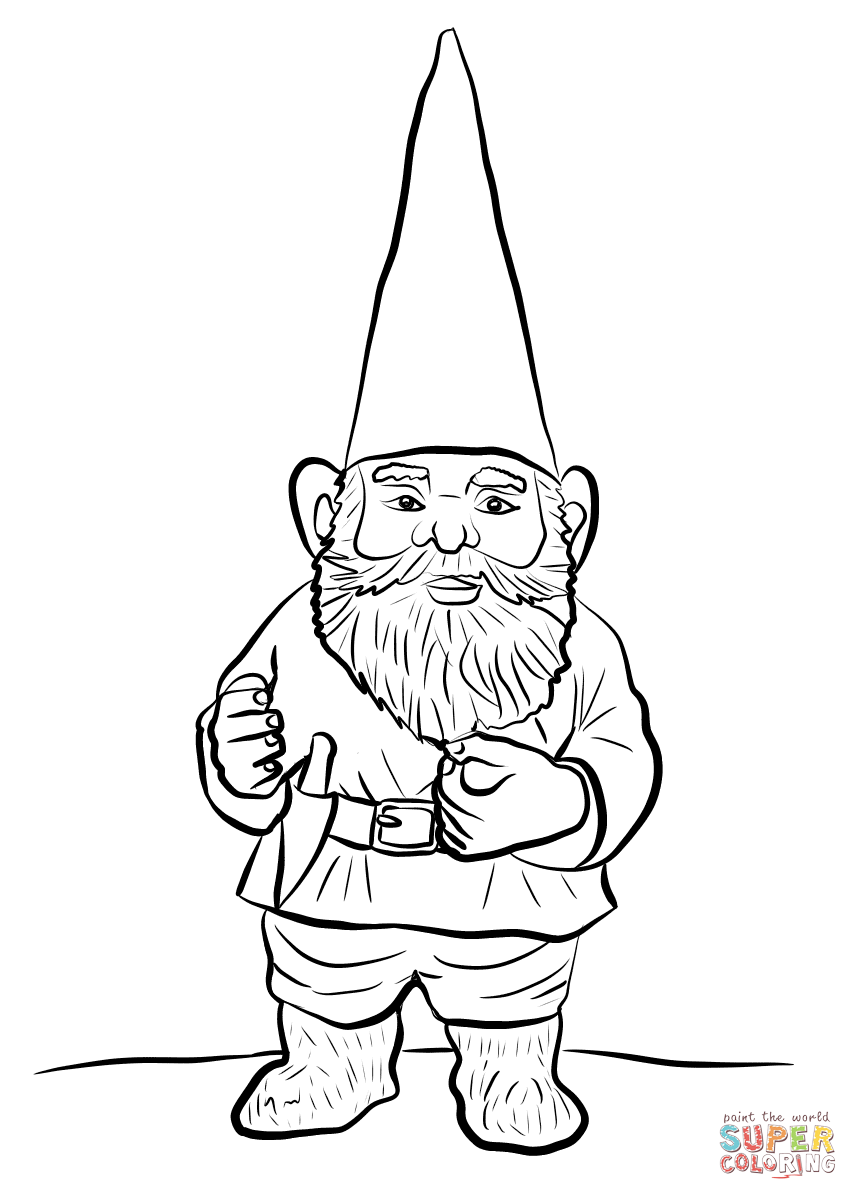 32 Gnome Coloring Pages Printable 3