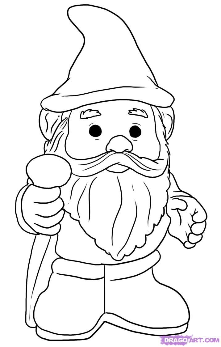 32 Gnome Coloring Pages Printable 5