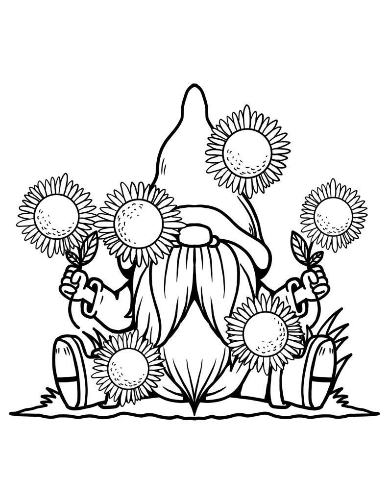 32 Gnome Coloring Pages Printable 9