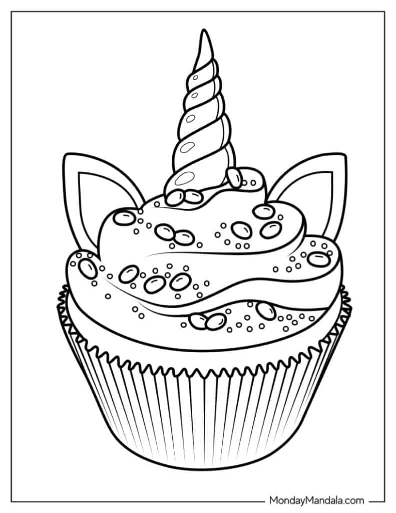 delicious cupcake coloring pages for all ages printable jpg