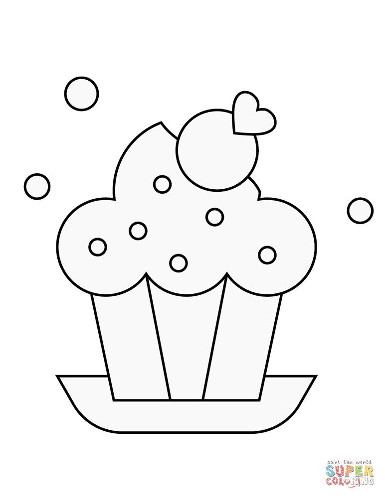 33 Delicious Cupcake Coloring Pages for All Ages Printable 22