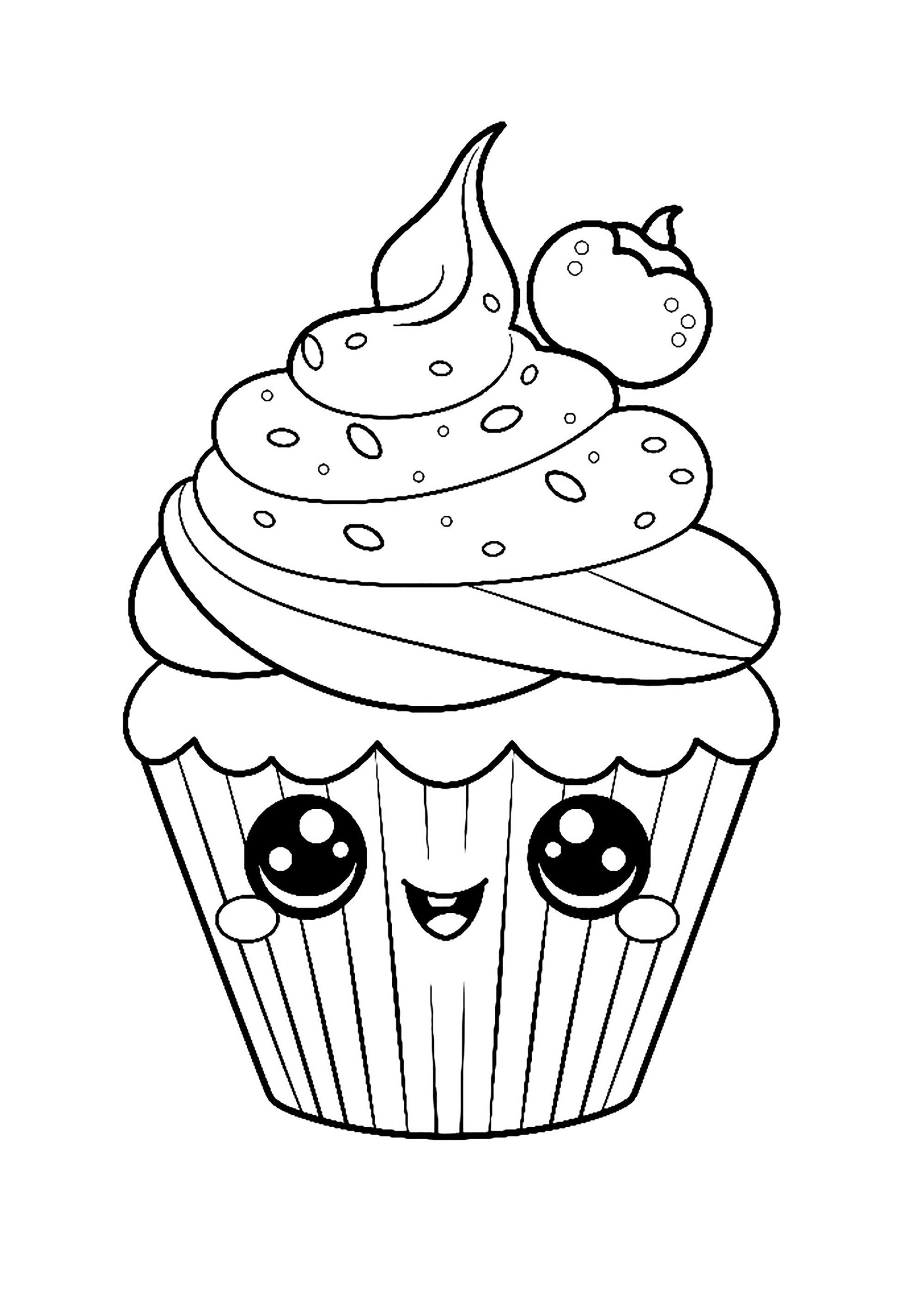 33 Delicious Cupcake Coloring Pages for All Ages Printable 24