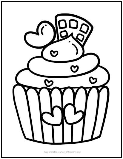 33 Delicious Cupcake Coloring Pages for All Ages Printable 25