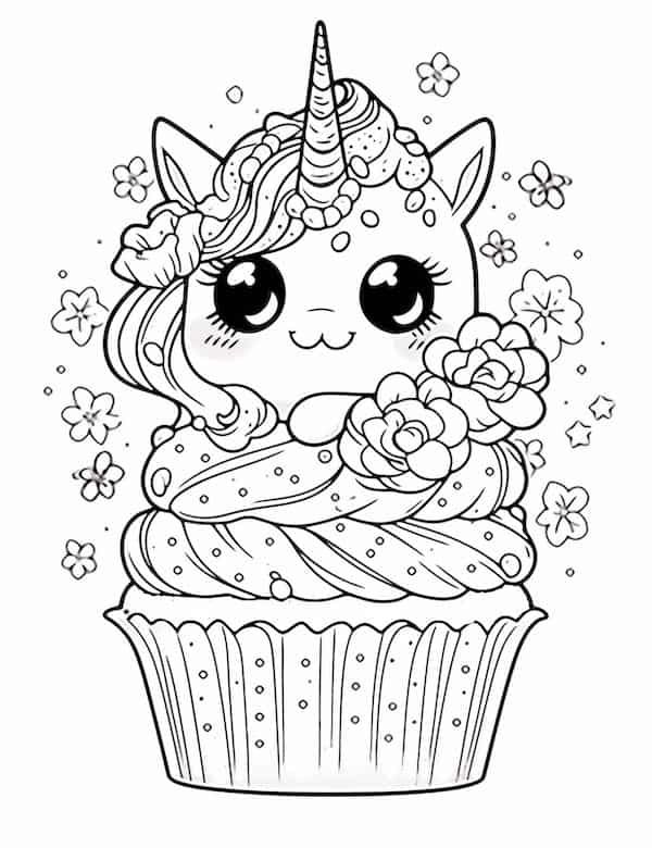 33 Delicious Cupcake Coloring Pages for All Ages Printable 34