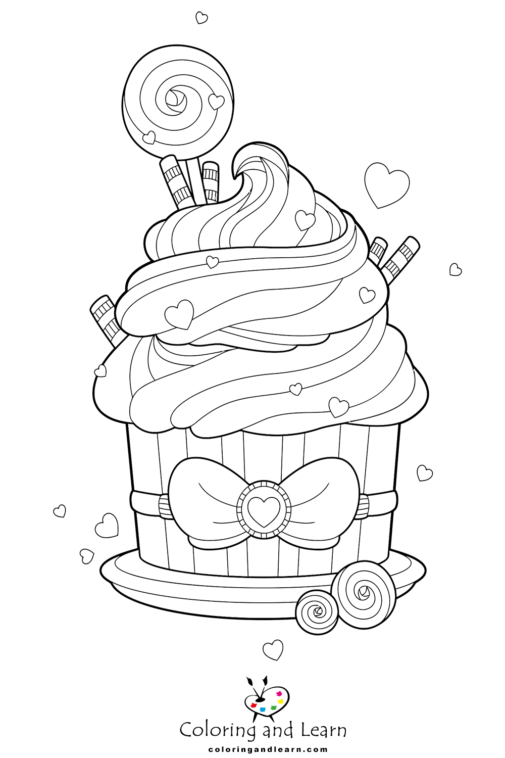 33 Delicious Cupcake Coloring Pages for All Ages Printable 4