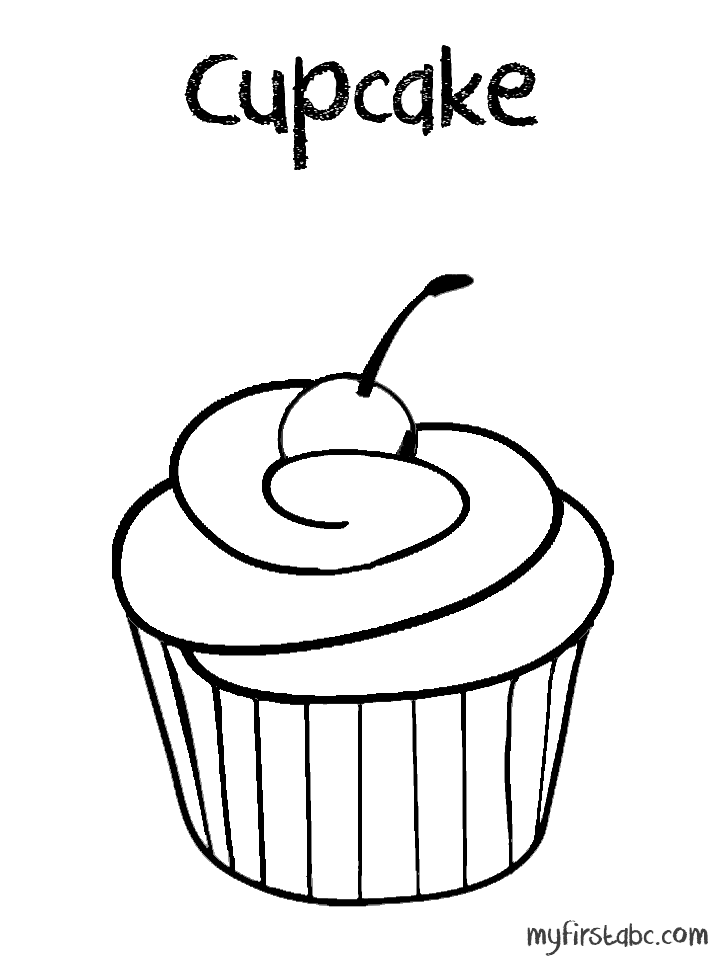 33 Delicious Cupcake Coloring Pages for All Ages Printable 5