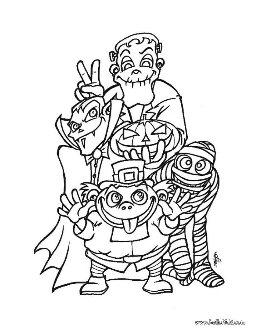 34 Super Cute and Spooky Halloween Coloring Pages for Kids 13