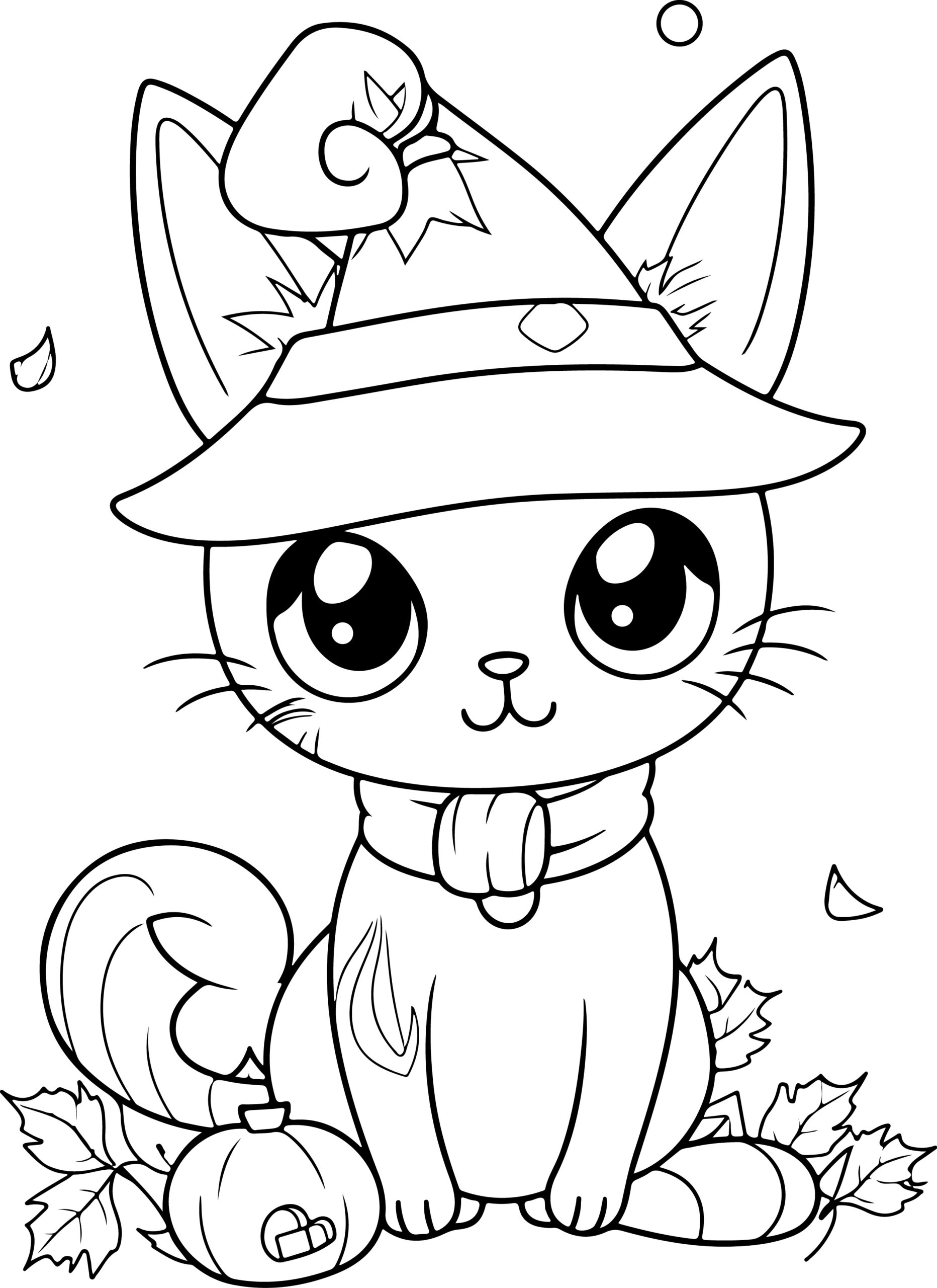 34 Super Cute and Spooky Halloween Coloring Pages for Kids 18