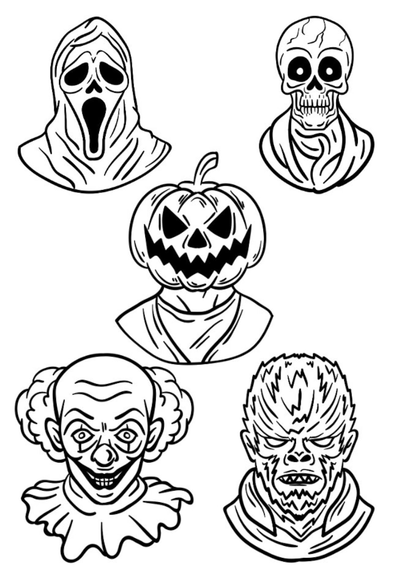 34 Super Cute and Spooky Halloween Coloring Pages for Kids 21