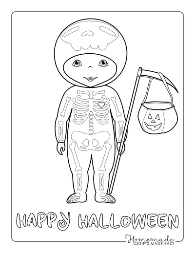 34 Super Cute and Spooky Halloween Coloring Pages for Kids 29