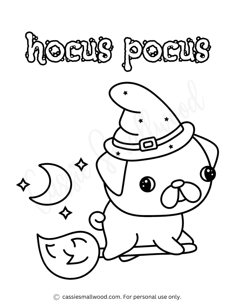 34 Super Cute and Spooky Halloween Coloring Pages for Kids 31