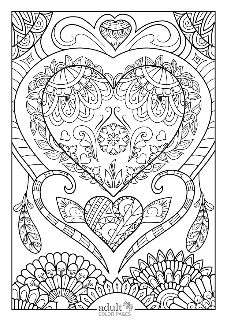 34 Vibrant Valentineâ€™s Day Coloring Pages Printable 15