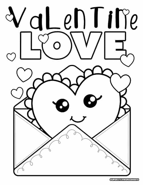 34 Vibrant Valentineâ€™s Day Coloring Pages Printable 5