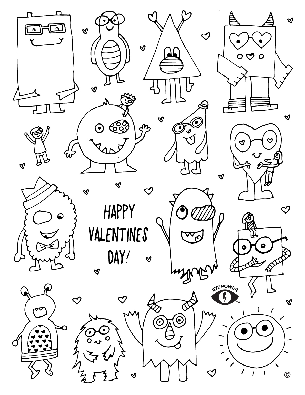 34 Vibrant Valentineâ€™s Day Coloring Pages Printable 8