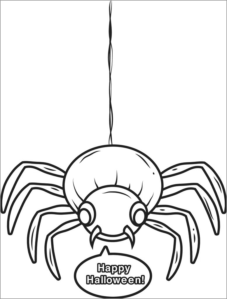 35 Exciting Halloween Spider Coloring Pages Printable 11