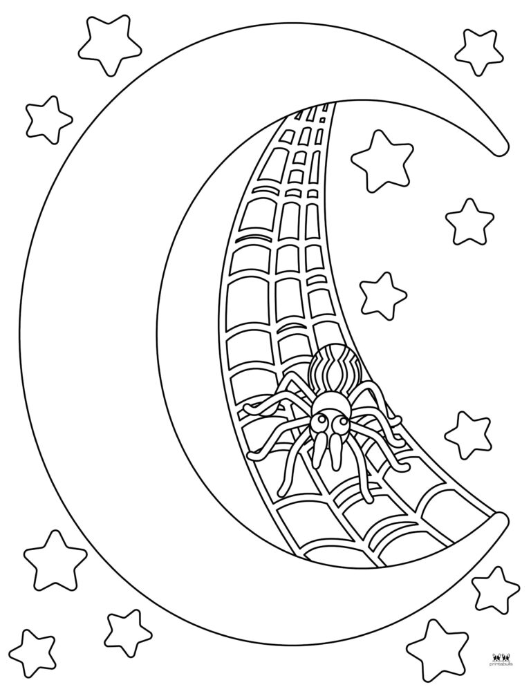 35 Exciting Halloween Spider Coloring Pages Printable 4