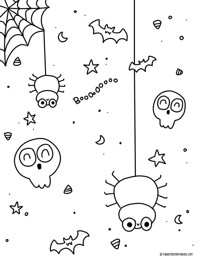 35 Exciting Halloween Spider Coloring Pages Printable 5