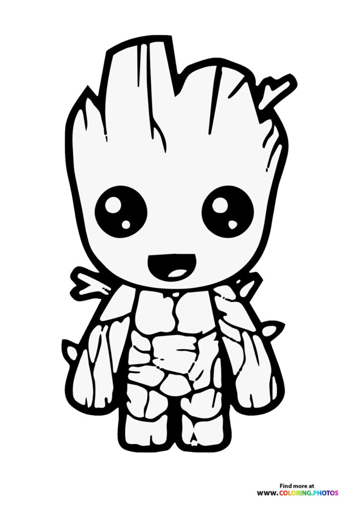 37 Adorable Groot Coloring Pages Printable 1