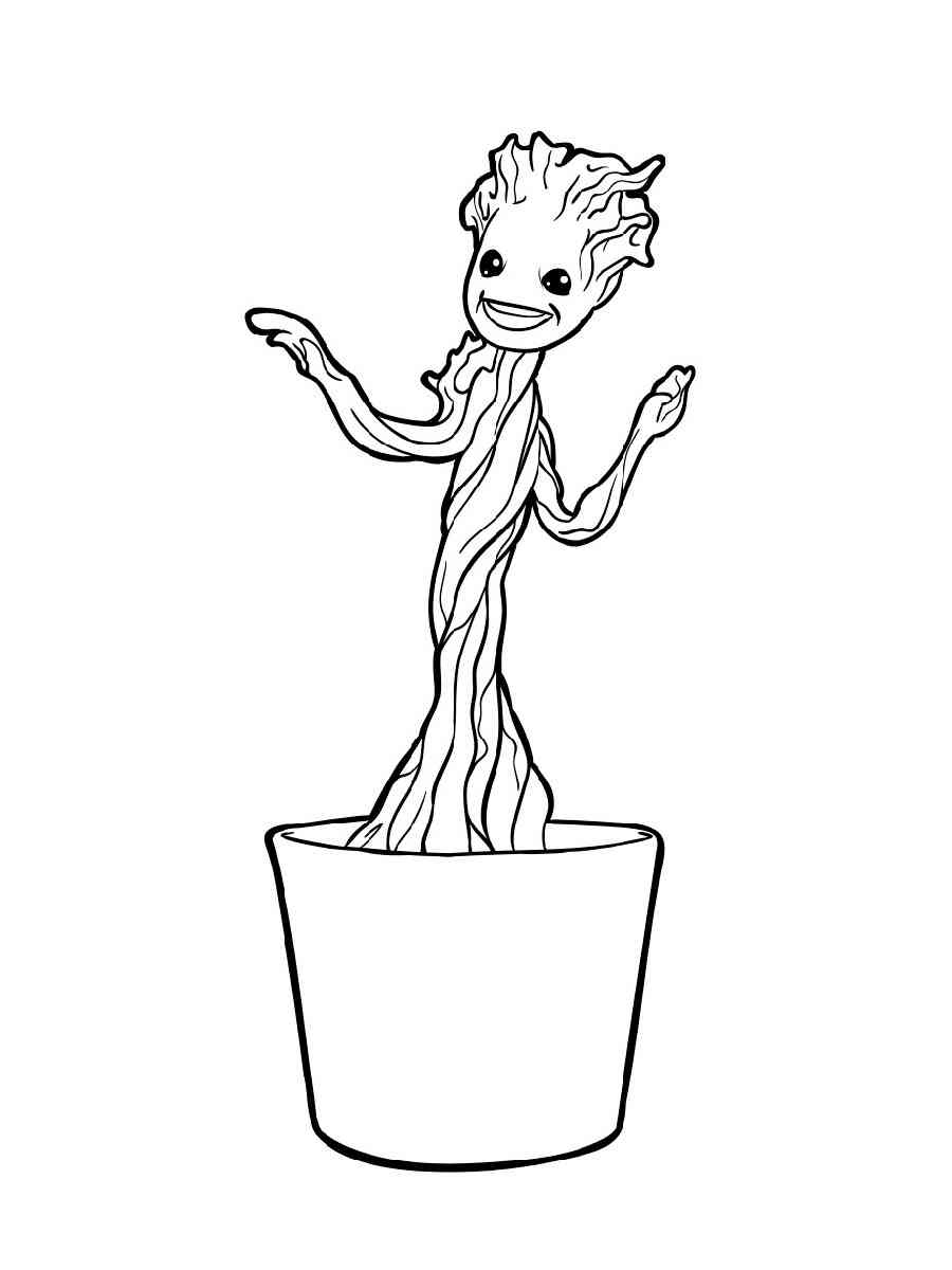 37 Adorable Groot Coloring Pages Printable 10