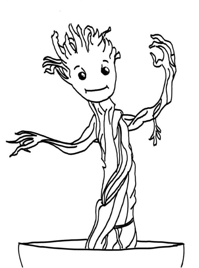 37 Adorable Groot Coloring Pages Printable 13