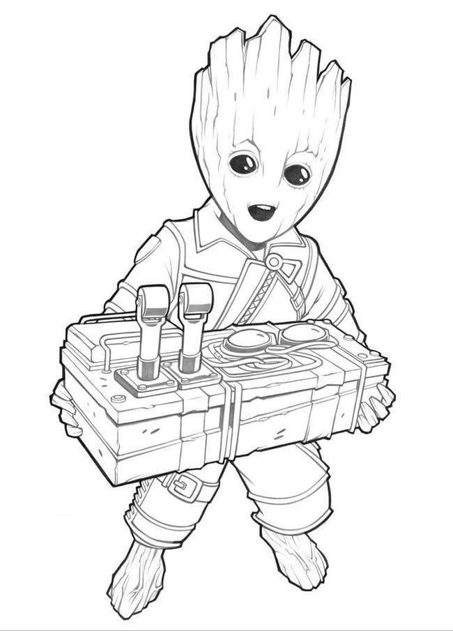 37 Adorable Groot Coloring Pages Printable 15