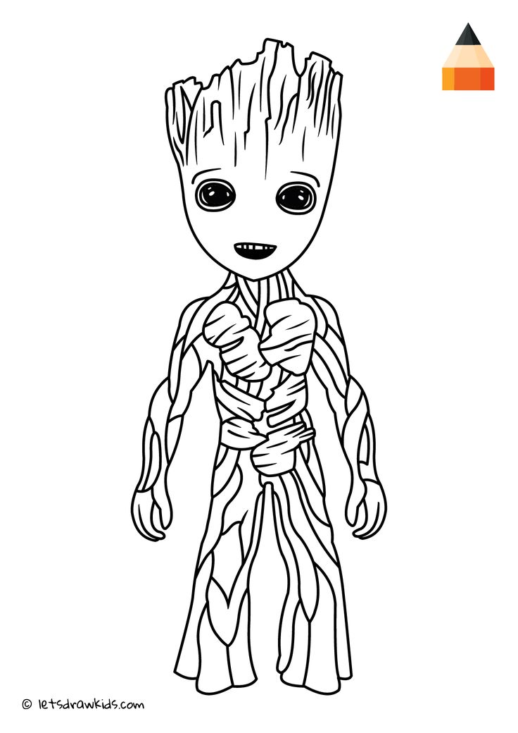 37 Adorable Groot Coloring Pages Printable 19