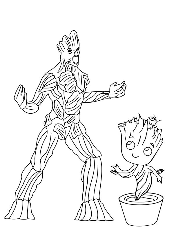 37 Adorable Groot Coloring Pages Printable 22