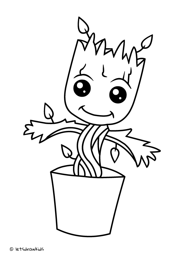 37 Adorable Groot Coloring Pages Printable 26