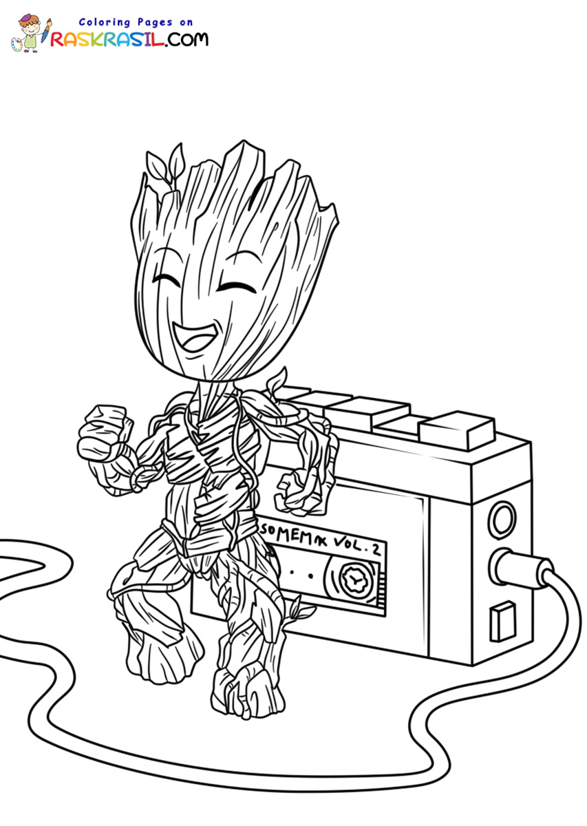 37 Adorable Groot Coloring Pages Printable 27