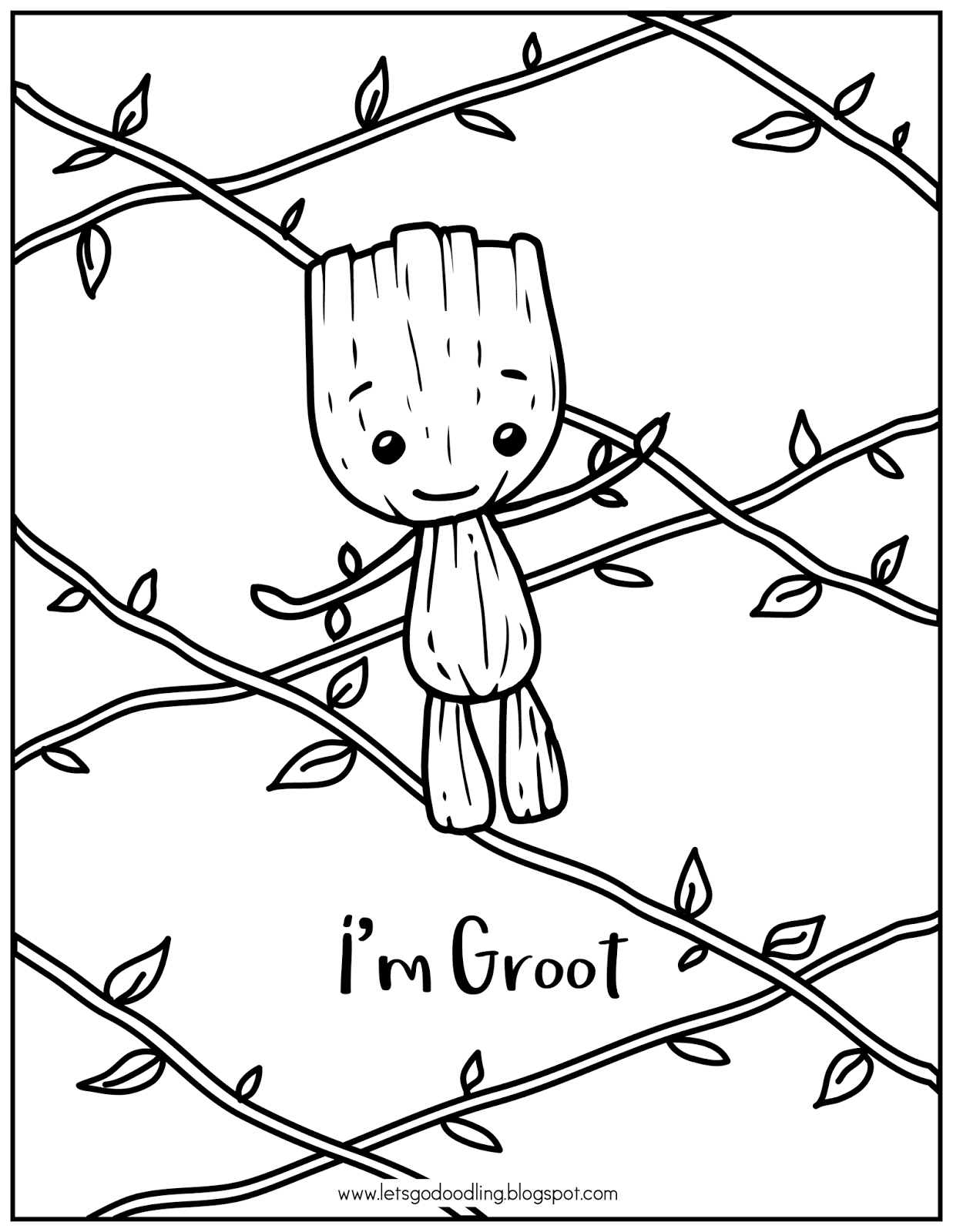 37 Adorable Groot Coloring Pages Printable 29