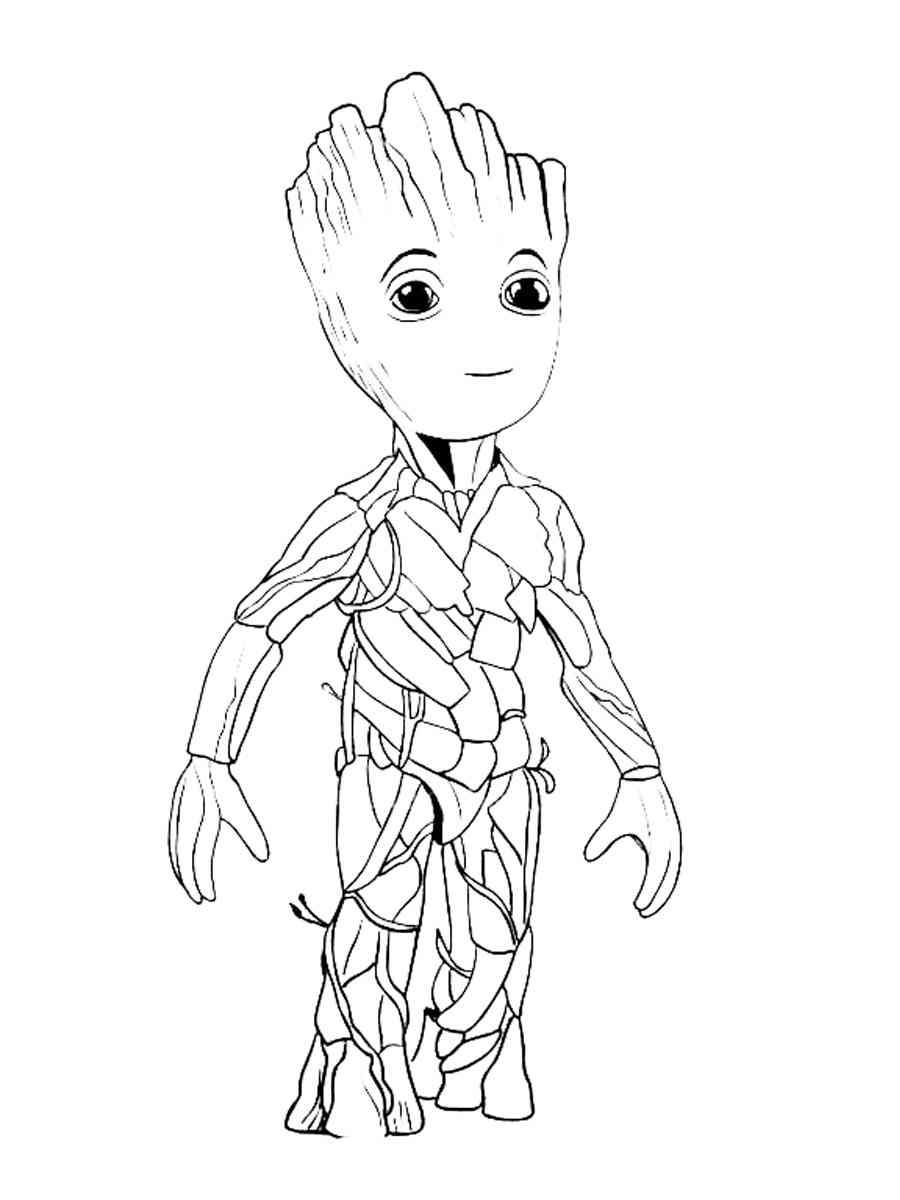 37 Adorable Groot Coloring Pages Printable 3