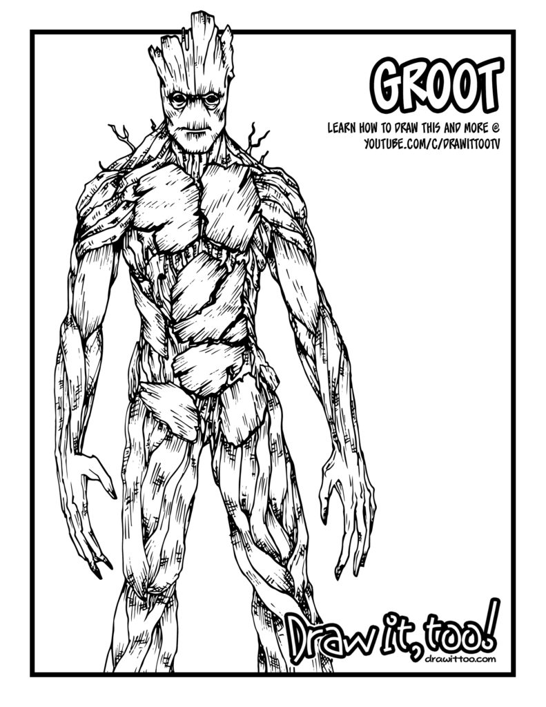 37 Adorable Groot Coloring Pages Printable 30