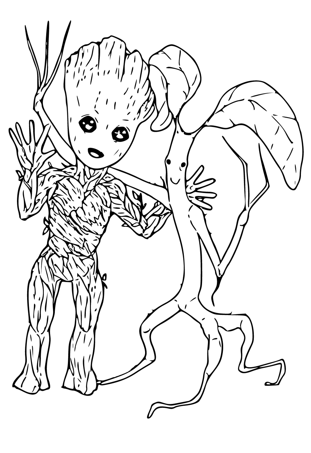 adorable groot coloring pages printable jpg