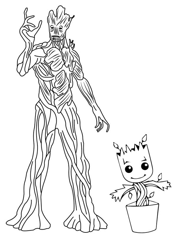 adorable groot coloring pages printable jpg