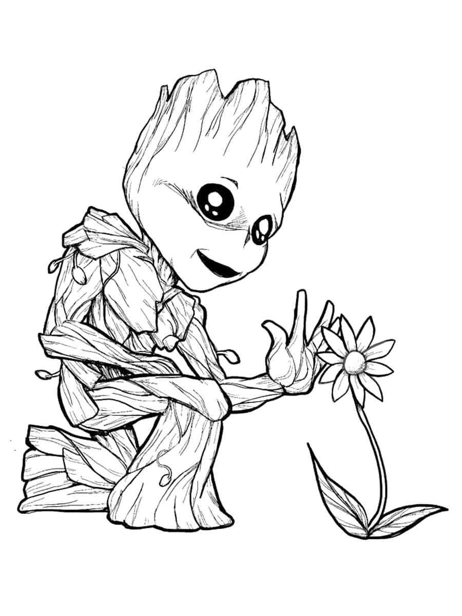 37 Adorable Groot Coloring Pages Printable 4