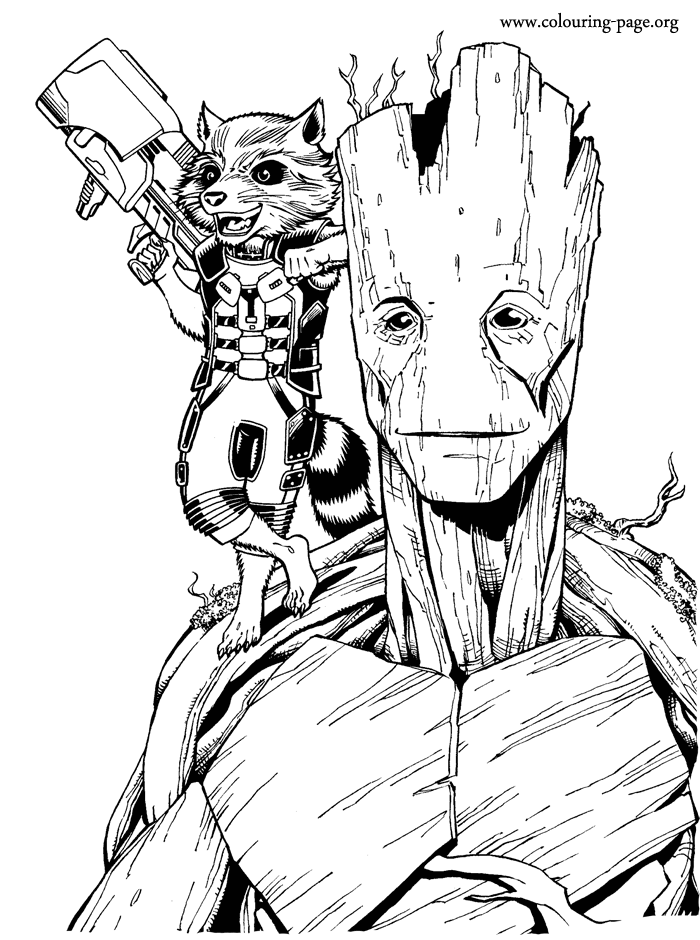 37 Adorable Groot Coloring Pages Printable 8