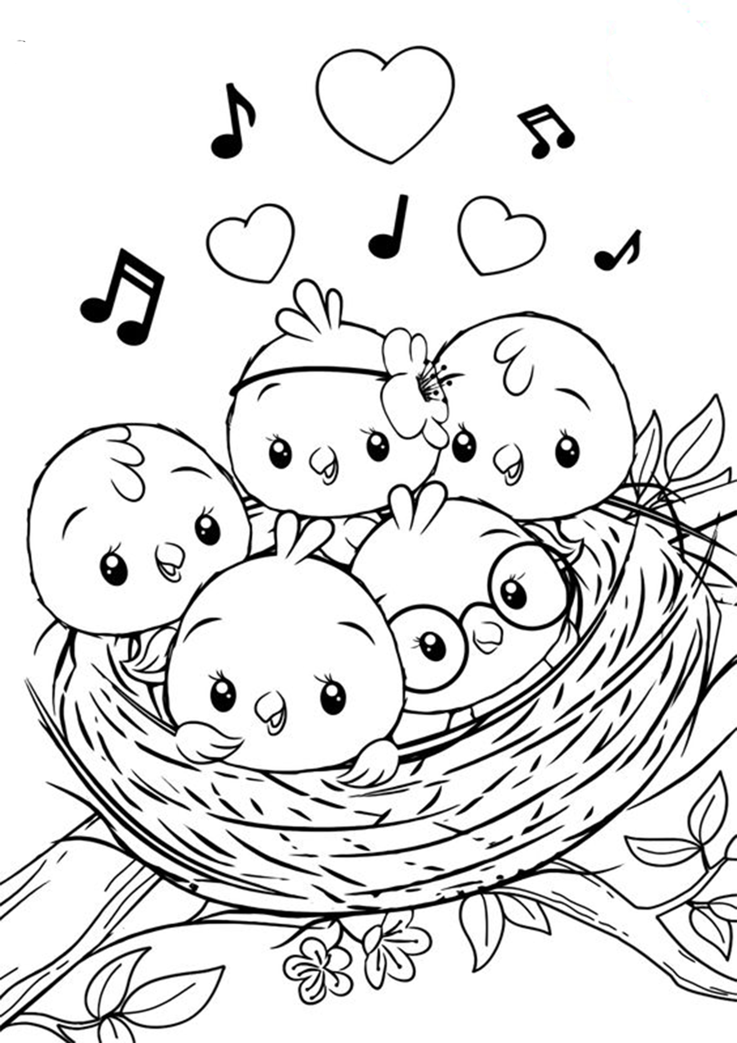 37 Cute and Easy Bird Coloring Pages Printable 24