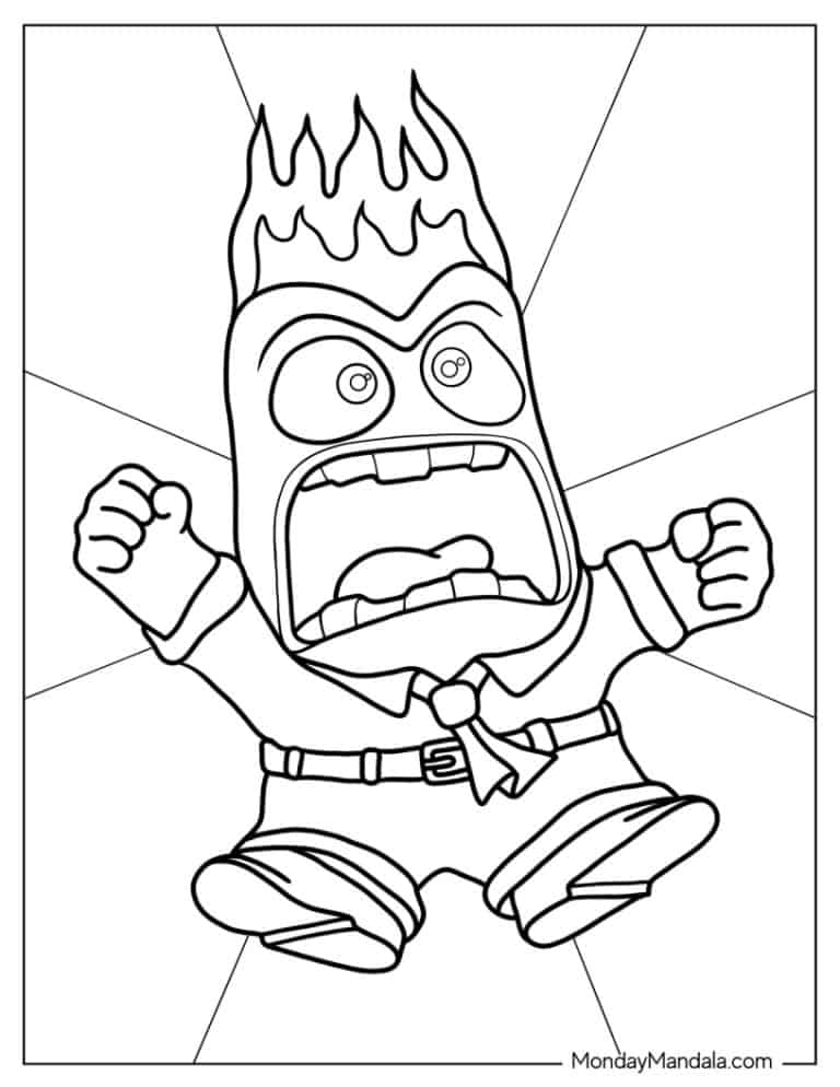 38+ Enchanting Inside Out Anxiety Coloring Pages Printable