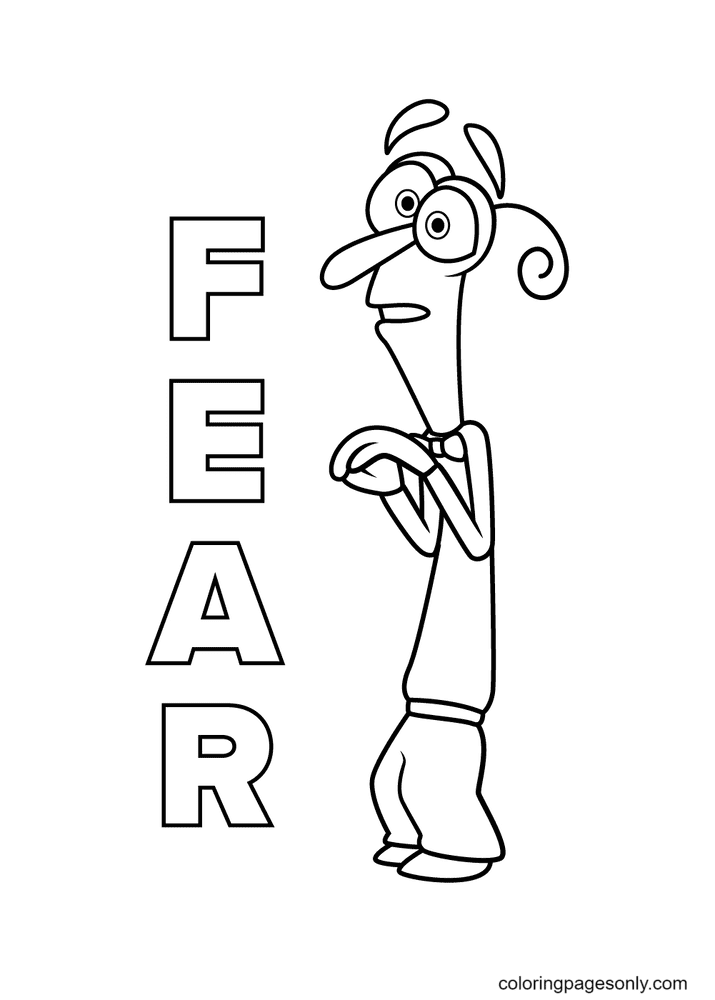 43+ Colorful Inside Out Coloring Pages Fear Printable