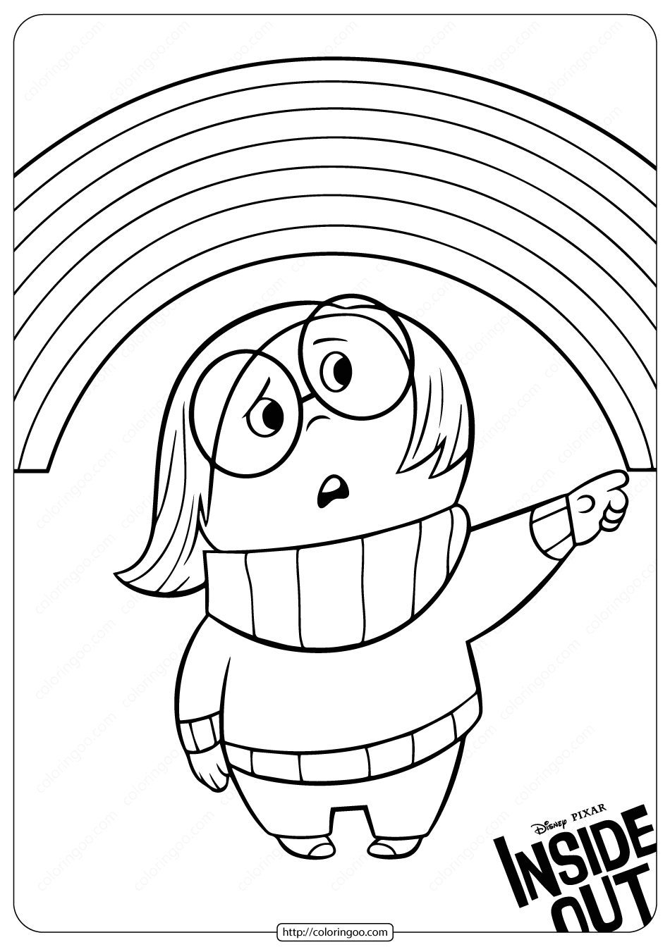 50+ Beautiful Inside Out Coloring Pages Fear Printable