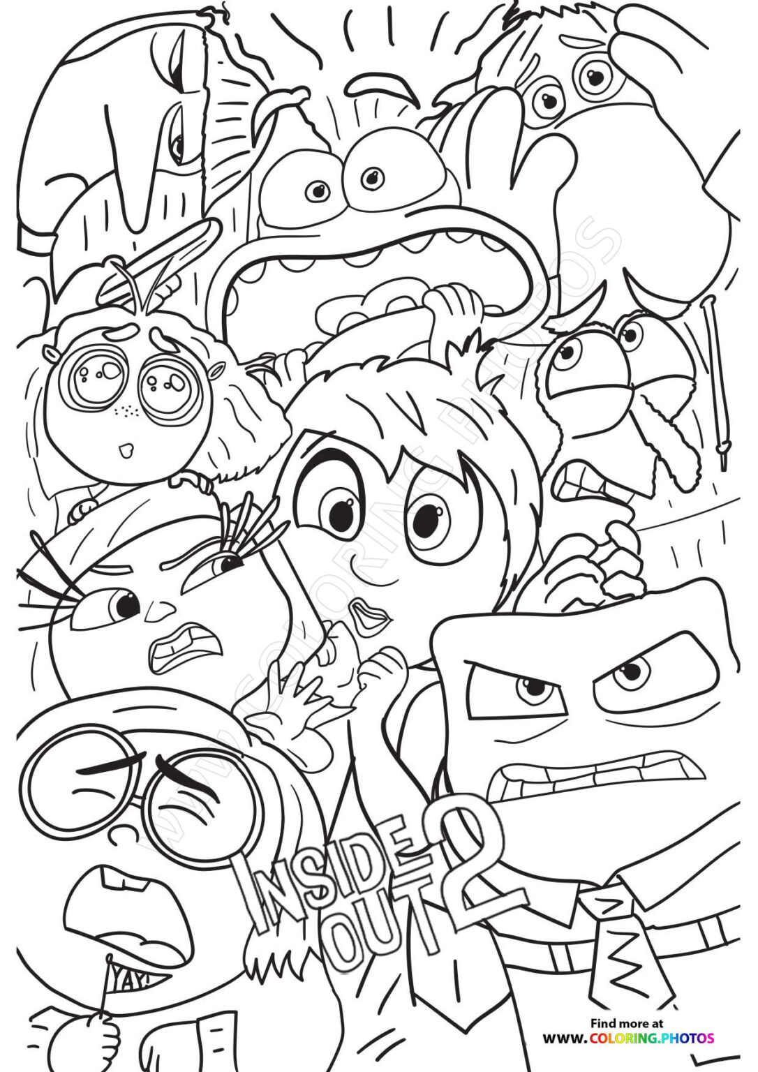 30+ Fun Inside Out Anxiety Coloring Pages Printable