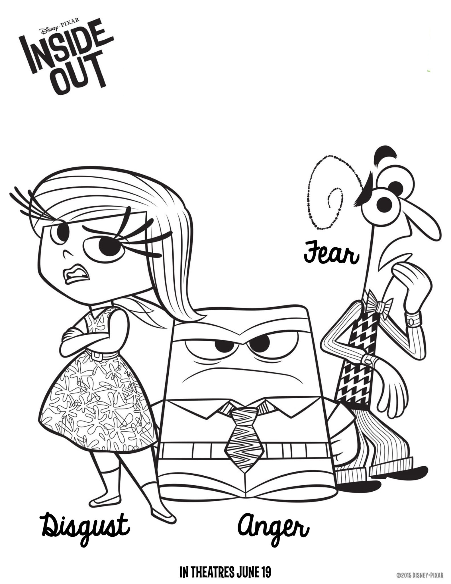 197+ Cute Inside Out Coloring Pages Fear Printable