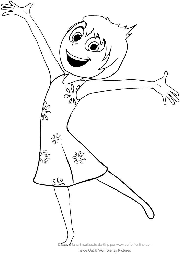 38+ Vibrant Joy From Inside Out Coloring Pages Printable